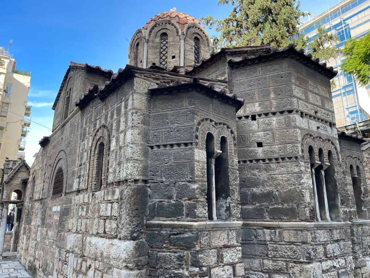 An old church on a sunny day in Athens