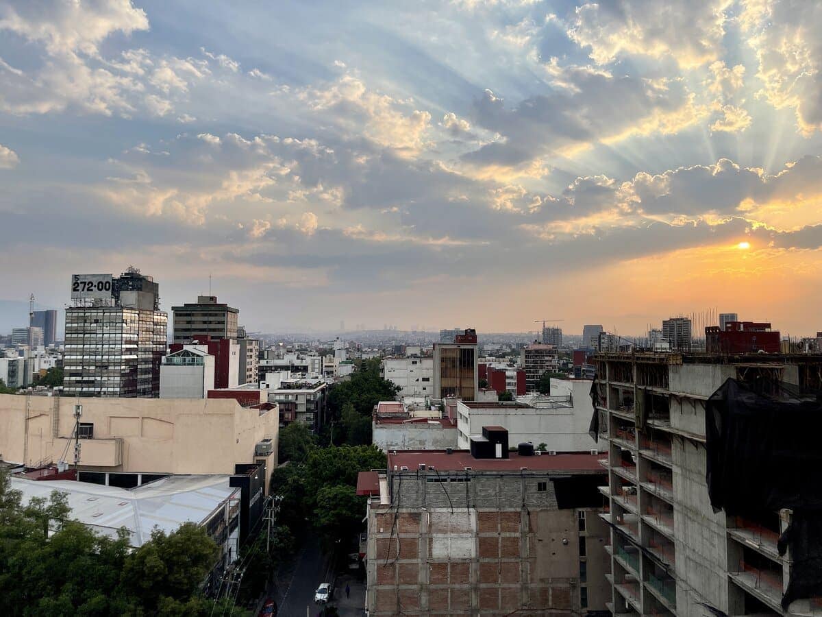 Mexico City view from the roof