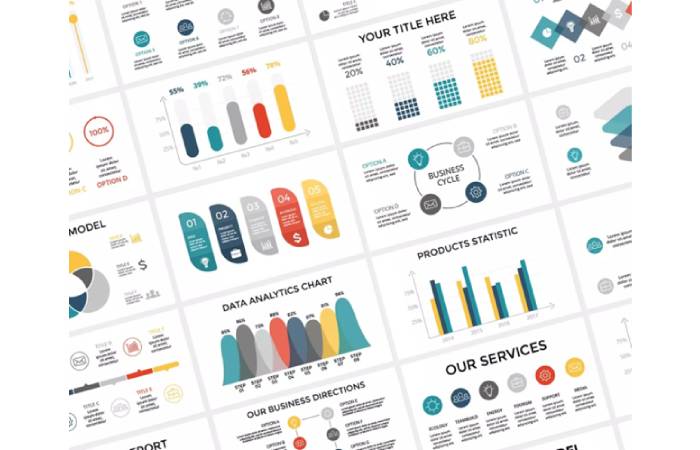 Business Infographics: PPT, PPTX, KEY, PSD, EPS, And AI