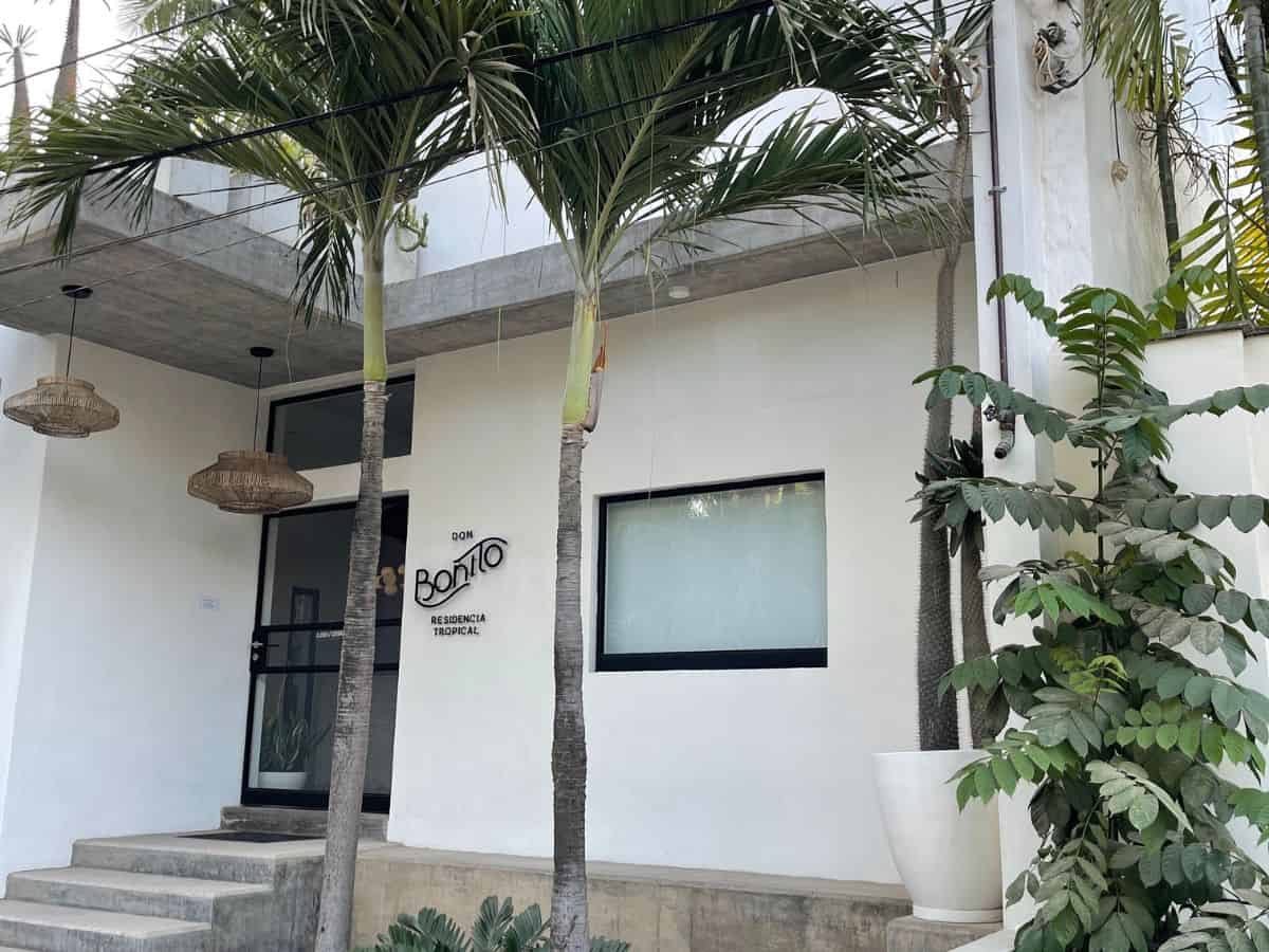 Exterior of the Don Bonito Hotel in Sayulita