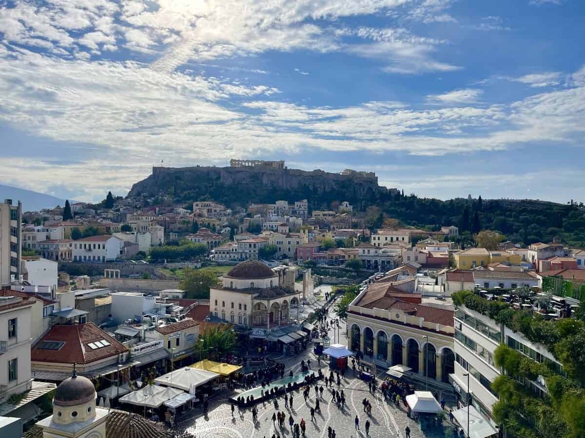 Tourists in Athens