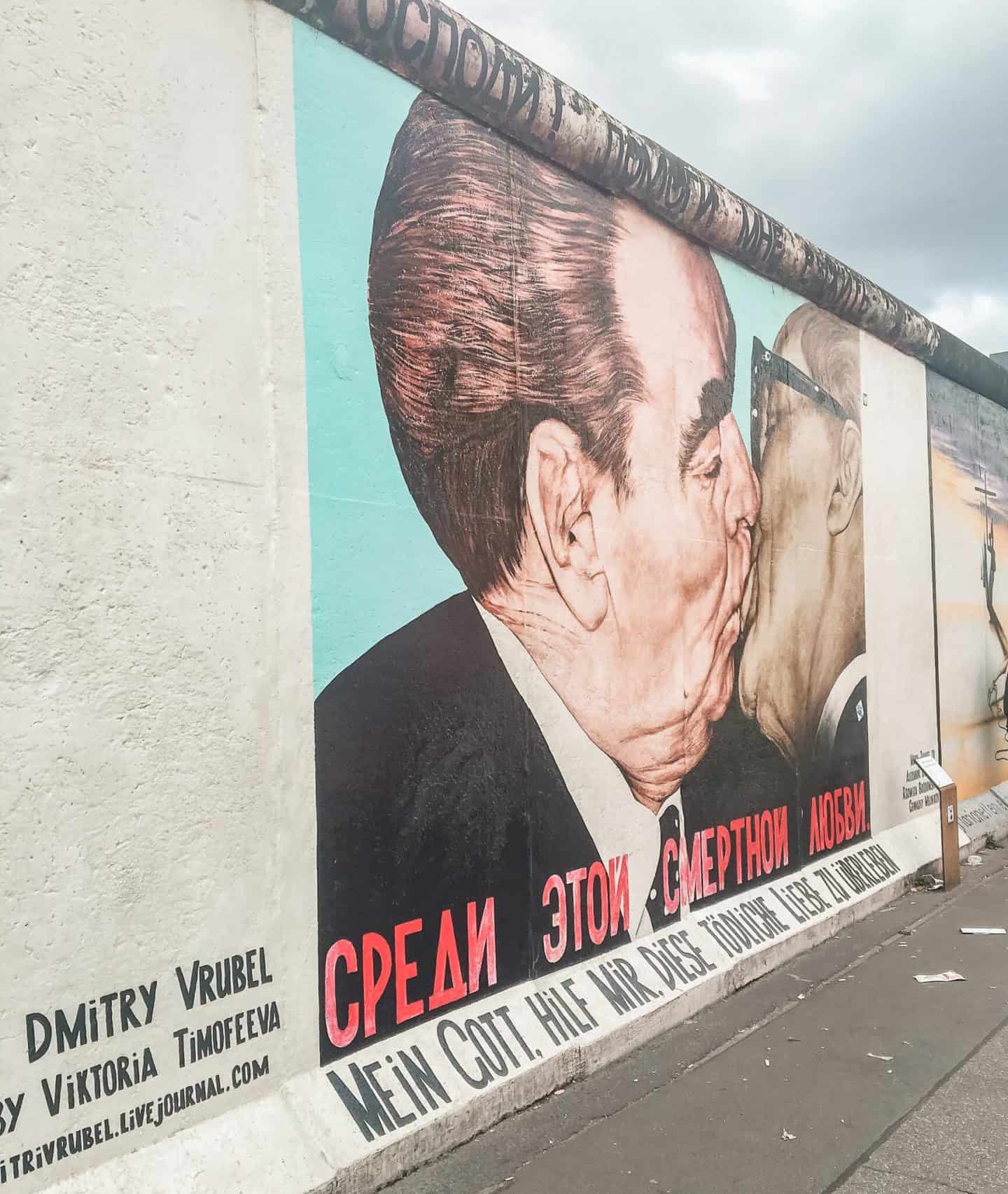 Mural on the streets of Berlin, Germany.