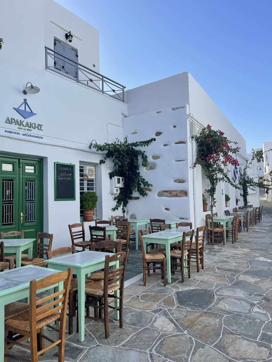 Exterior of the Greek Restaurant in Sifnos Greece