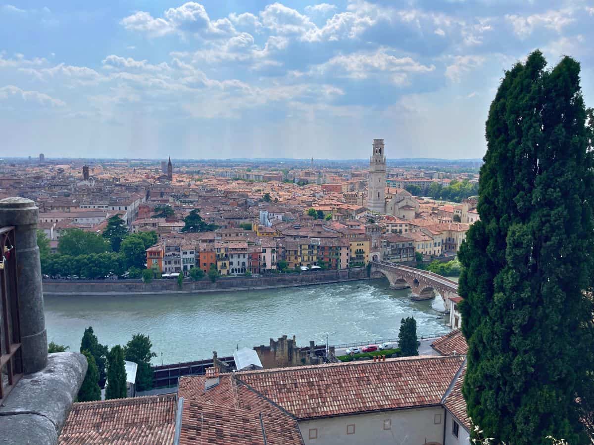An overview picture of Verona and the Adige River