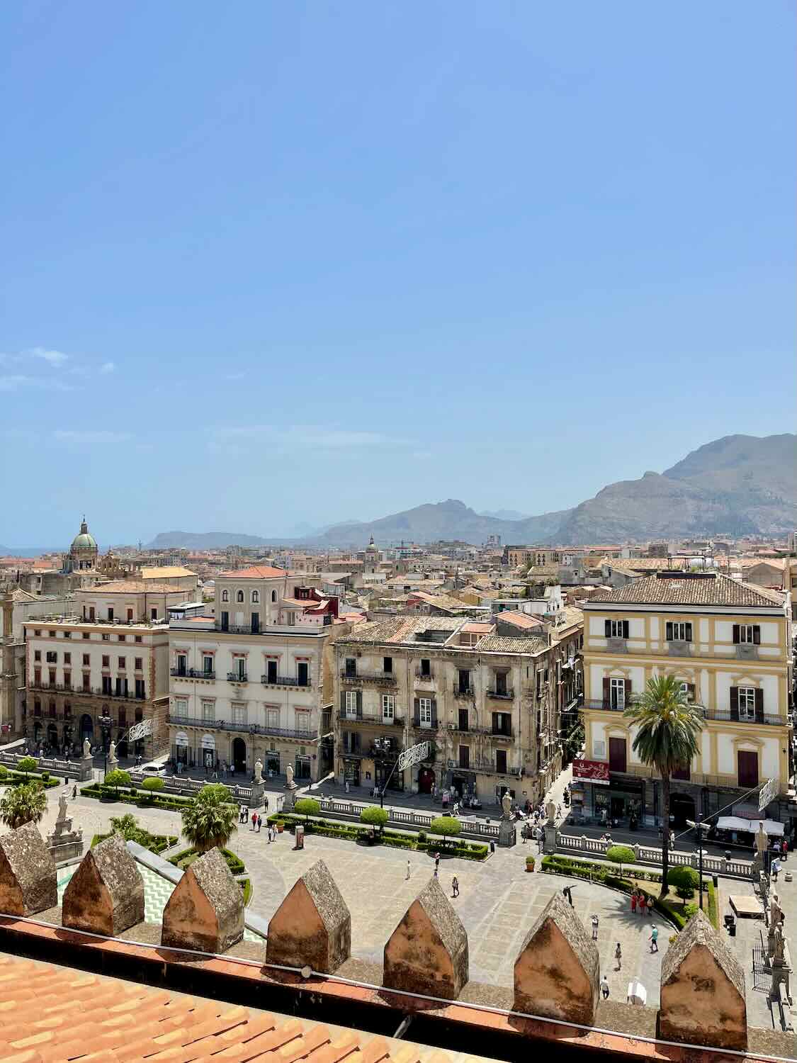 Overview of the city of Palermo, Sicily in August