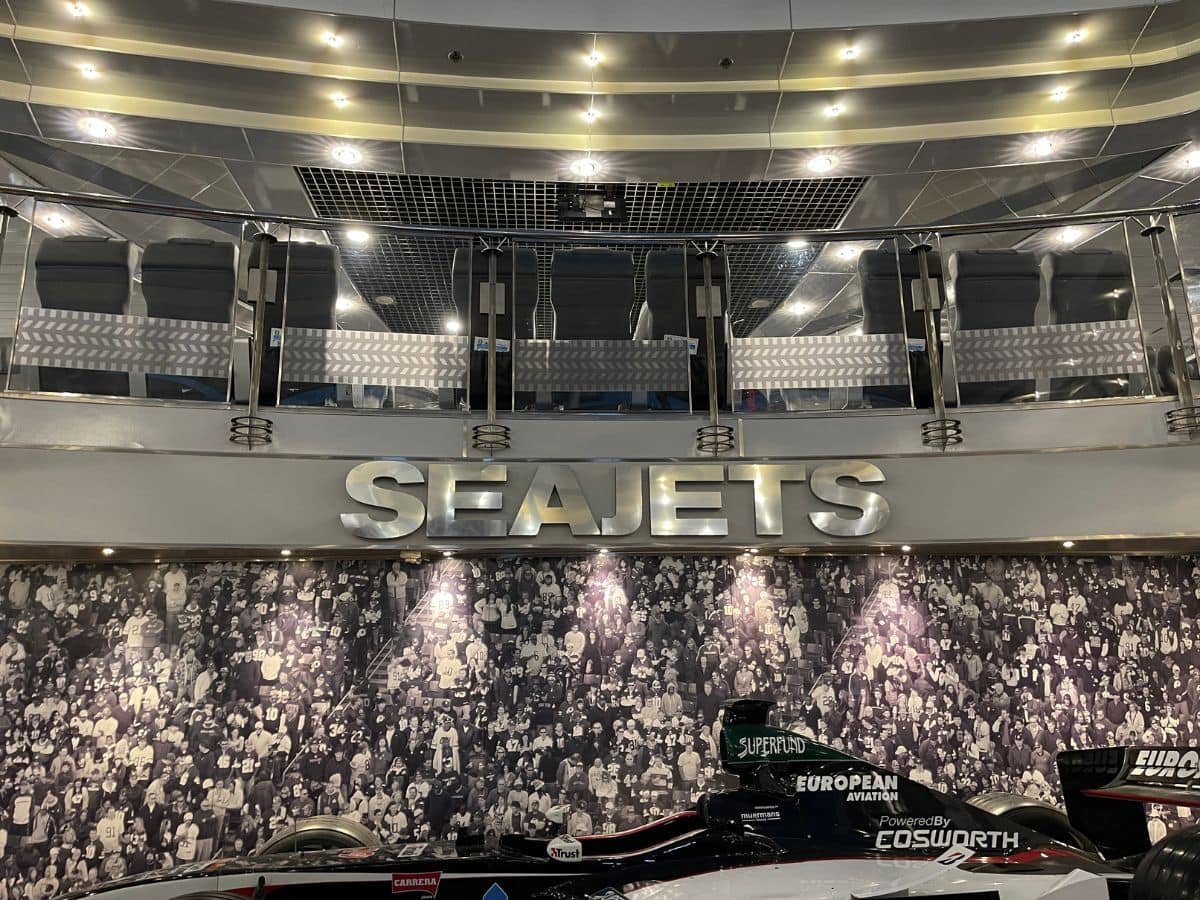 Inside of the ferry to Sifnos from Athens