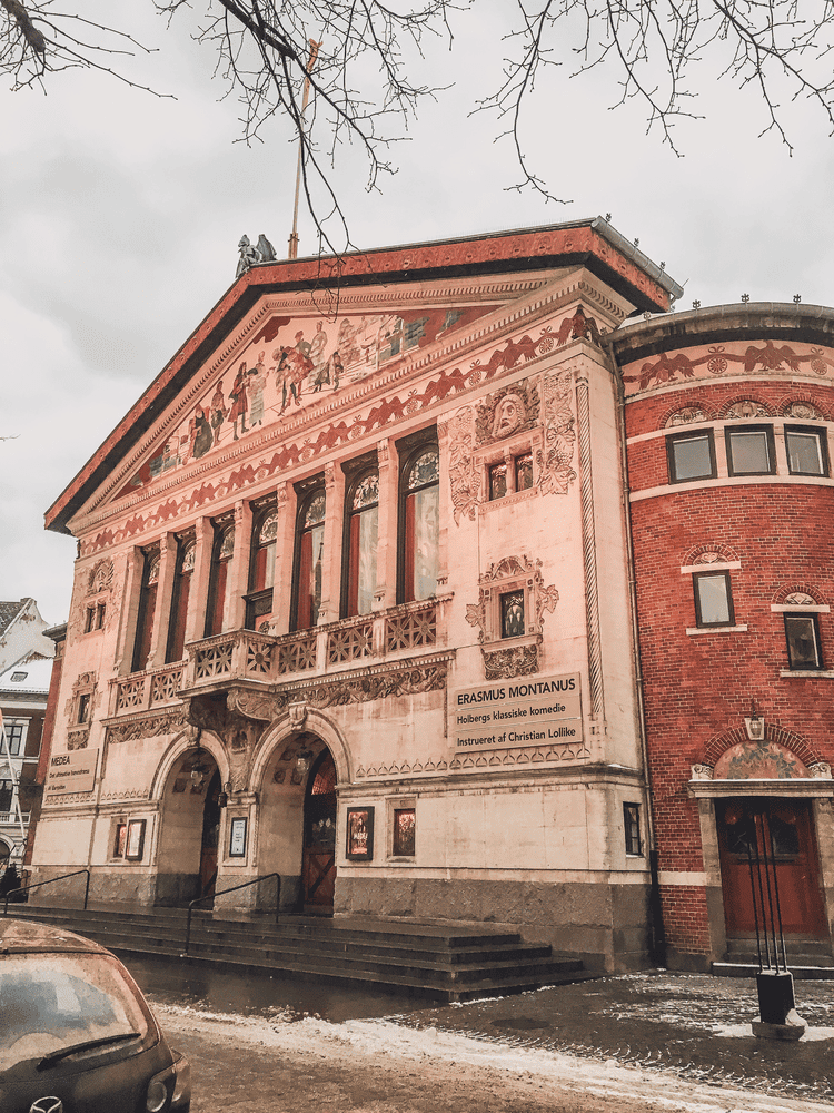 Perfect Copenhagen to Aarhus Itinerary, old stone buildings in the snow.