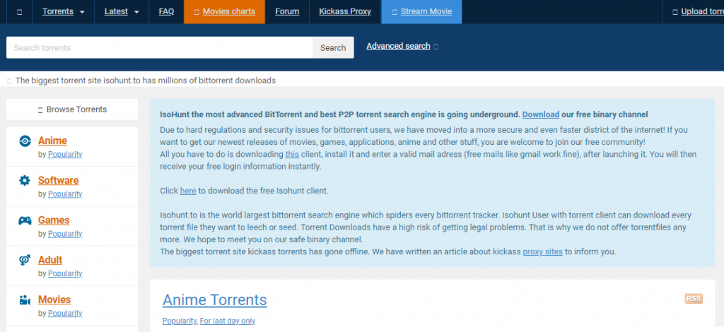 IsoHunt - Extratorrent Alternative