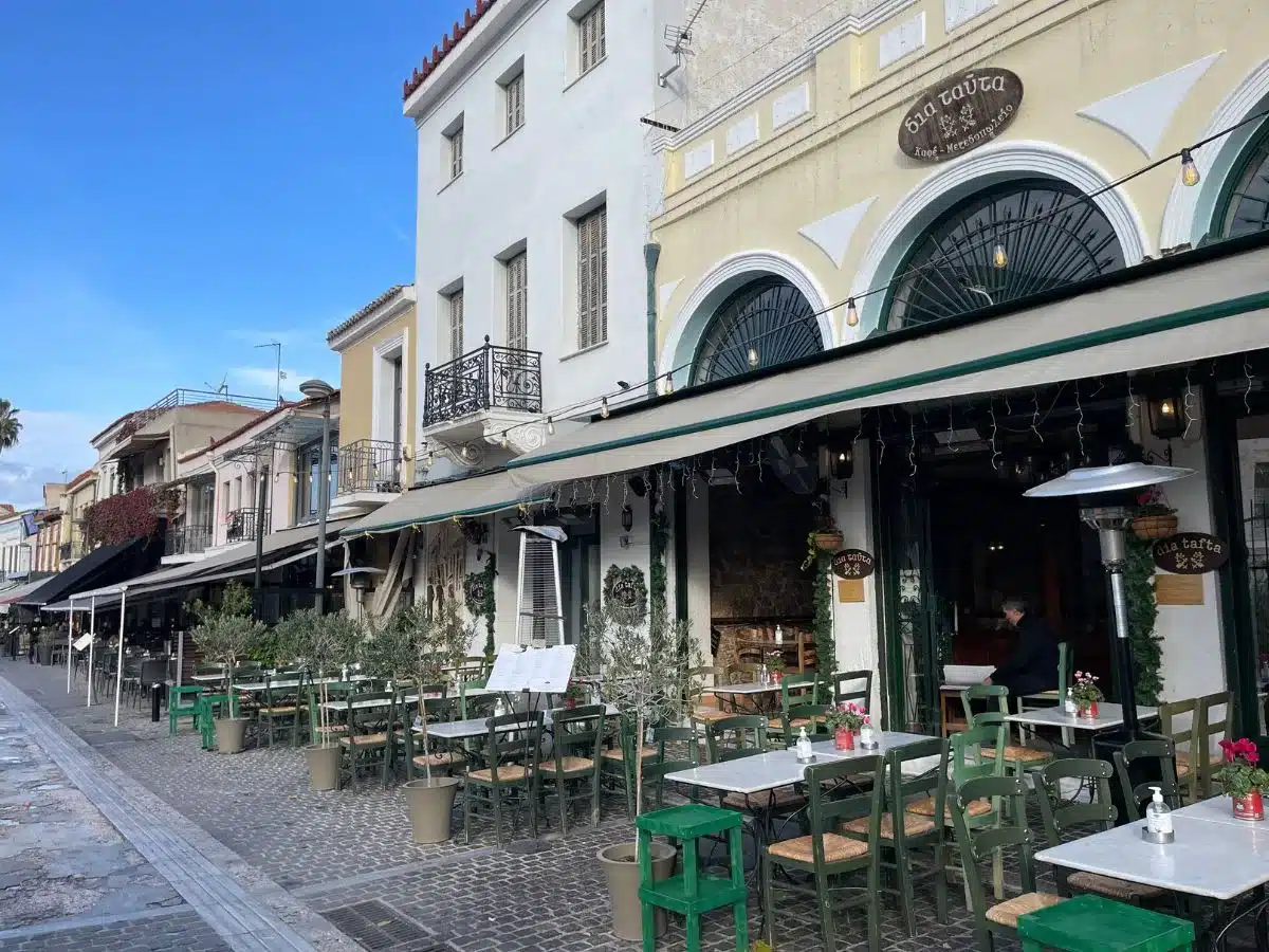 A street cafe in Athens, Greece. 